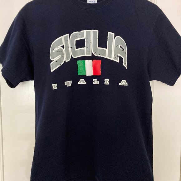 Sicilia Italia flag tee shirt small - Picture 1 of 4